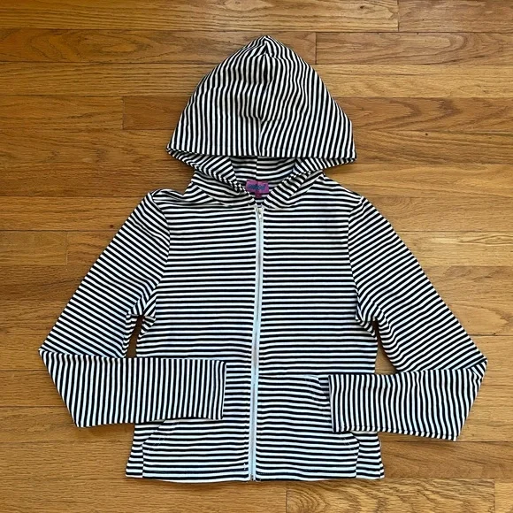 Edikted Striped Zip Up Hoodie - Picture 2 of 4